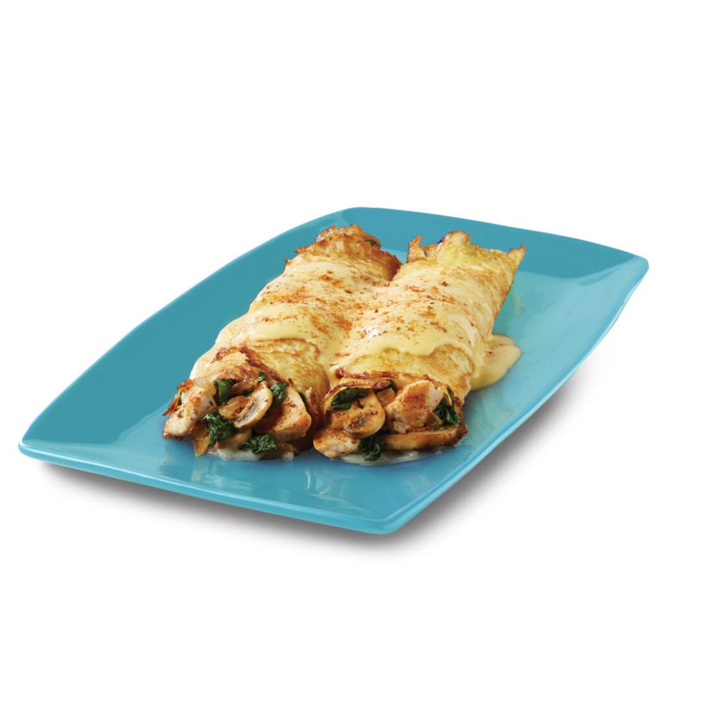 Chicken Florentine Crepes